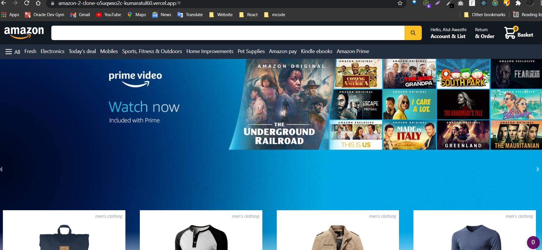 E-commerce site (React JS, Next Js, Redux, NextAuth, Tailwind css)