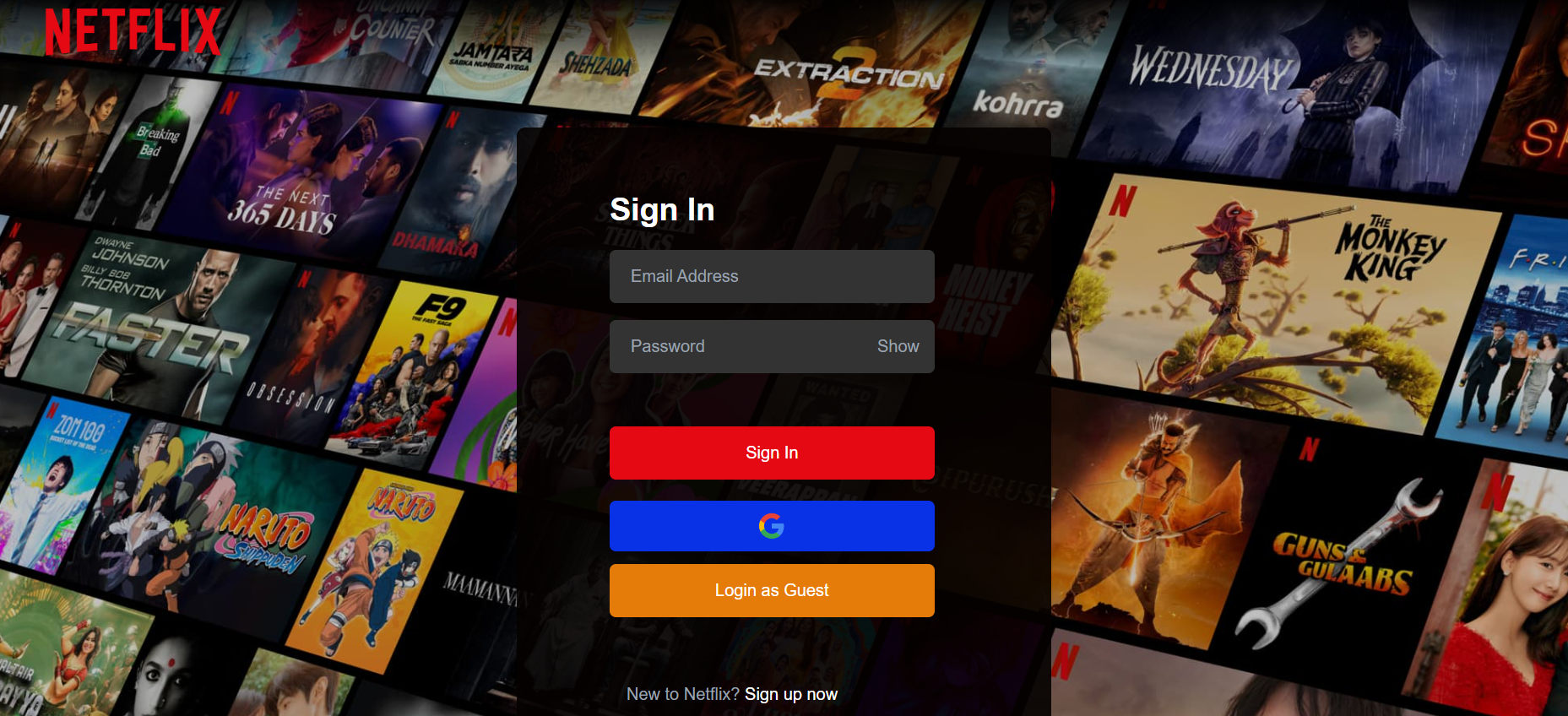NetFlix Entertainment app (React JS, Redux, Tailwind CSS)