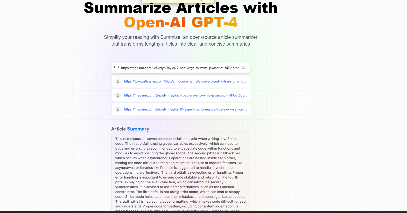 ai-summarizer (Raect)
